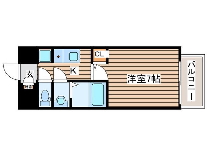 Y´S HILLS(1K/9階)の間取り写真