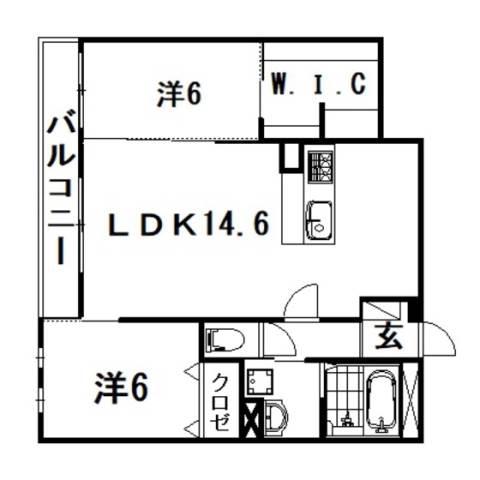 GRANDEUR(2LDK/1階)の間取り写真