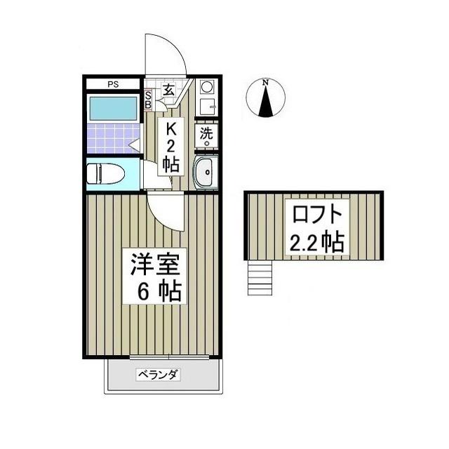 リブレス西川口(1K/2階)の間取り写真