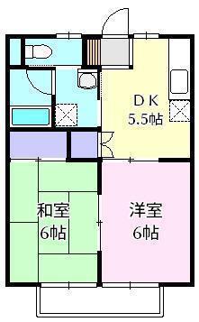 エスタブロ(2DK/2階)の間取り写真