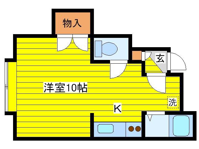 メゾンドトワル(ワンルーム/3階)の間取り写真