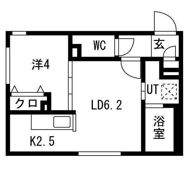 BLOOM 1ST(1LDK/1階)の間取り写真
