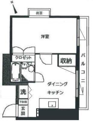 ライオンズプラザ新宿(1DK/10階)の間取り写真