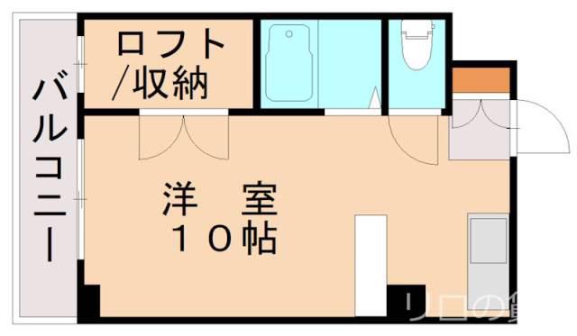 ロフトマンション本城東(ワンルーム/2階)の間取り写真