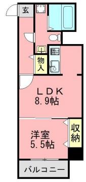 レンゲハウス(1LDK/7階)の間取り写真