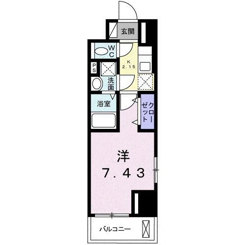 プラーサート 南観音(1K/9階)の間取り写真