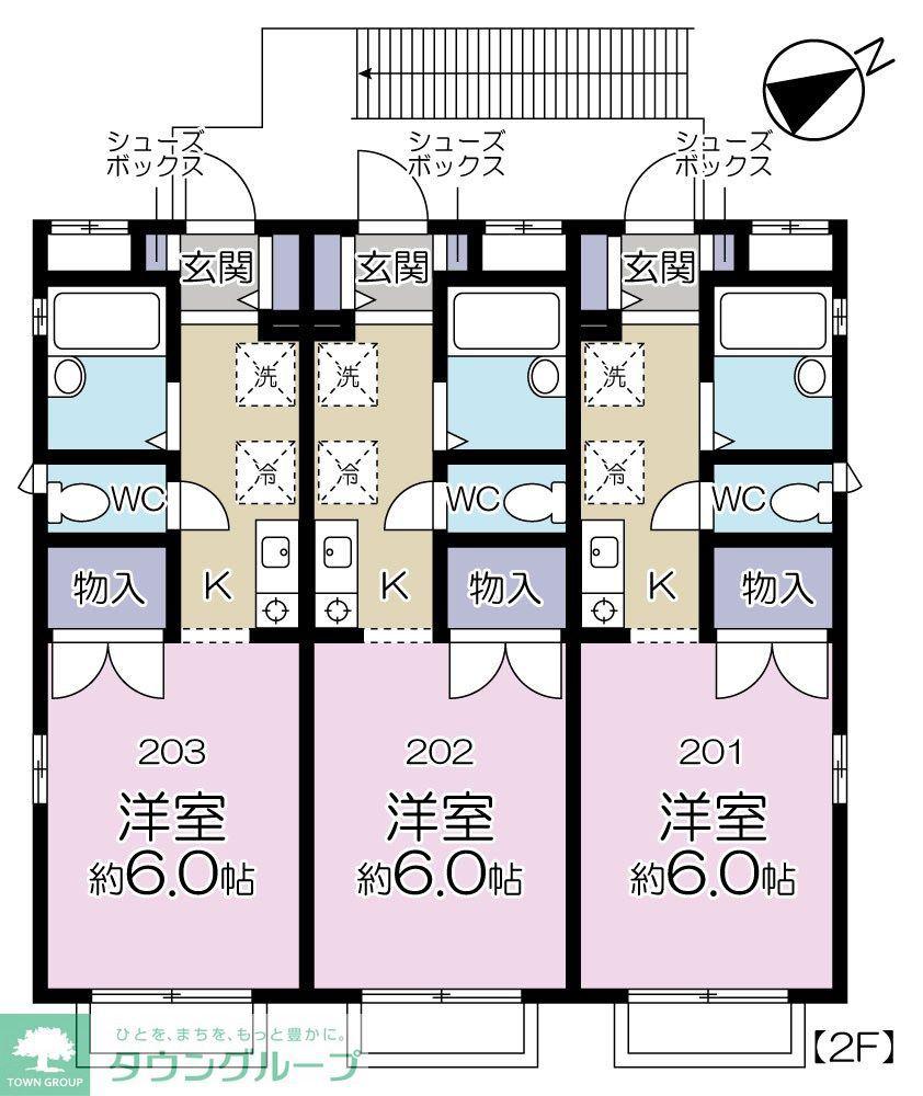 西武新宿線 狭山市駅 徒歩5分 2階建 築23年(1K/2階)の間取り写真