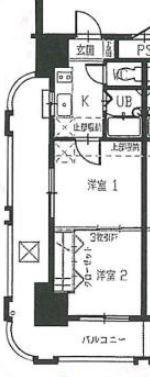 NO40 PROJECT2100博多駅前(2K/14階)の間取り写真