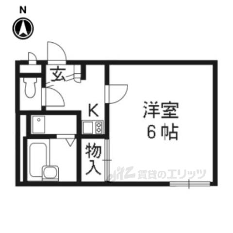 レオパレス石田森南(1K/1階)の間取り写真