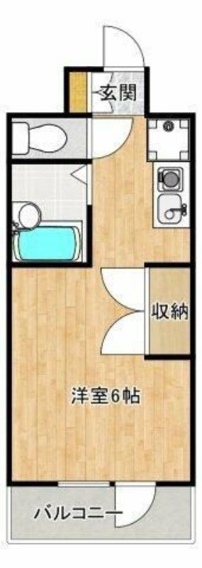 アルプ所沢(ワンルーム/7階)の間取り写真