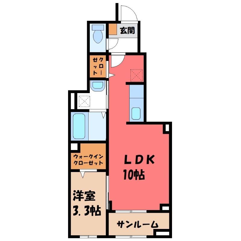 フィデールブリーゼ(1LDK/1階)の間取り写真