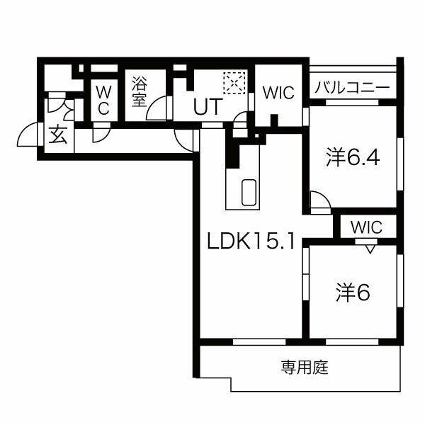 ＪＲ東海交通事業城北線 小田井駅 徒歩4分 3階建 築3年(2LDK/1階)の間取り写真