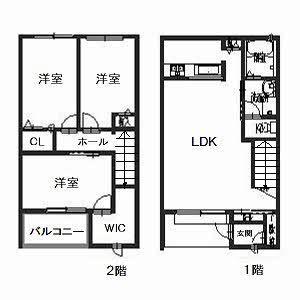 パルモ末広(3LDK/1階)の間取り写真