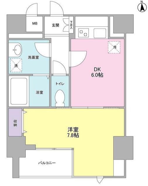 ISSEI RESIDENCE 神樂坂(1DK/9階)の間取り写真