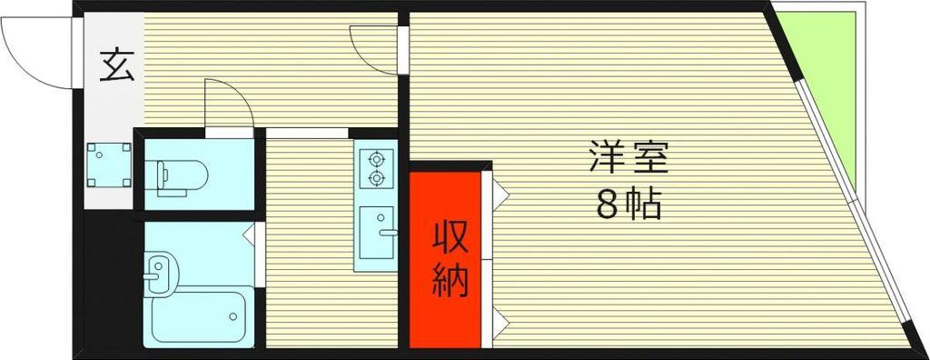 プレジデントハイツ(1K/6階)の間取り写真