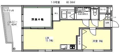 アダージョ住吉3-D(2LDK/3階)の間取り写真