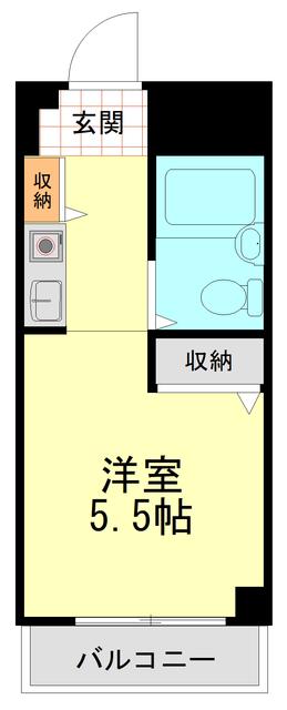 トップ仲木戸(ワンルーム/8階)の間取り写真