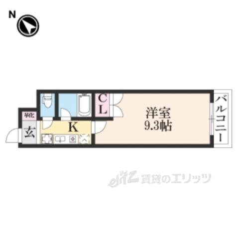 クレール平井(1K/1階)の間取り写真