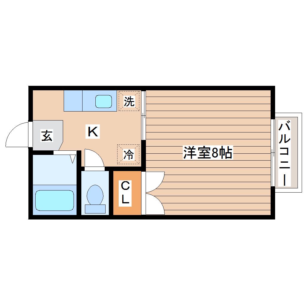 ハウスセンチュリー(1K/1階)の間取り写真