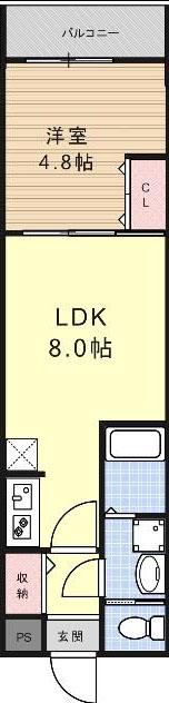 アッシュメゾン加美正覚寺VI(1LDK/3階)の間取り写真