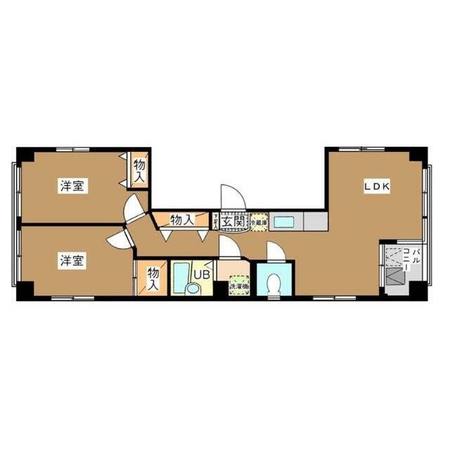 斉藤ビル 部屋番号401(2LDK/4階)の間取り写真