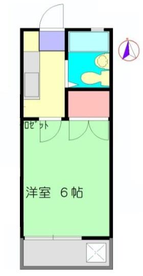 コーポラベンダー(1K/1階)の間取り写真