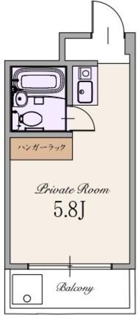 小金井ハイツ(ワンルーム/3階)の間取り写真