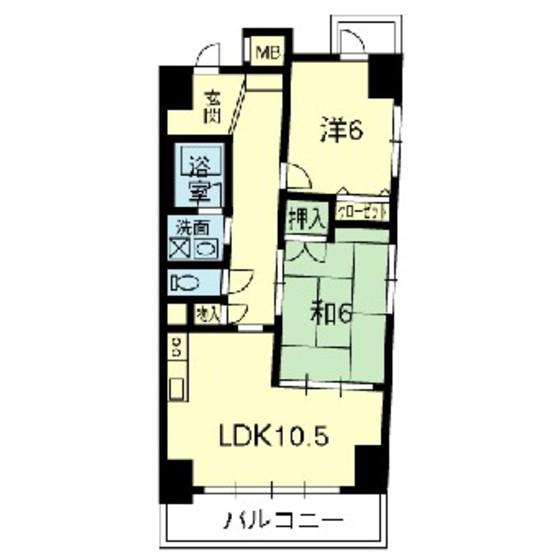 パルミエールきむら(2LDK/3階)の間取り写真