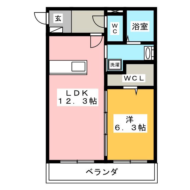 H.I.LIEBE(1LDK/1階)の間取り写真