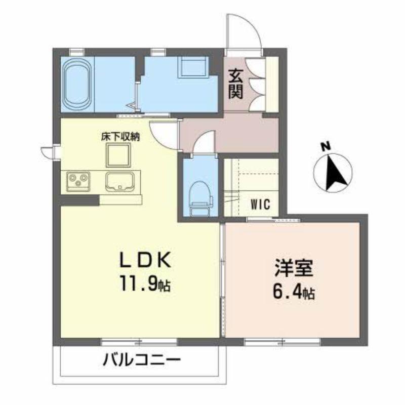 シャーメゾン宮町(1LDK/1階)の間取り写真