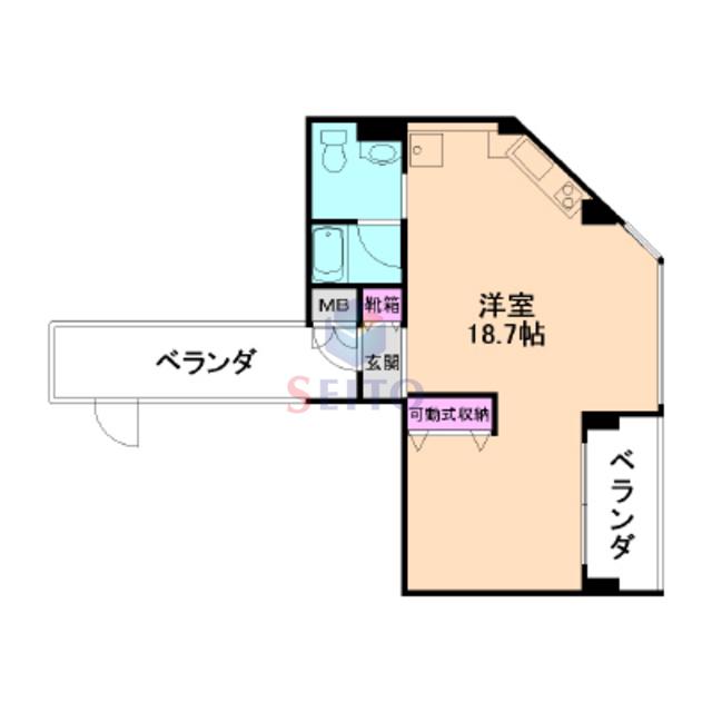 VILLA BIANCA(ワンルーム/1階)の間取り写真