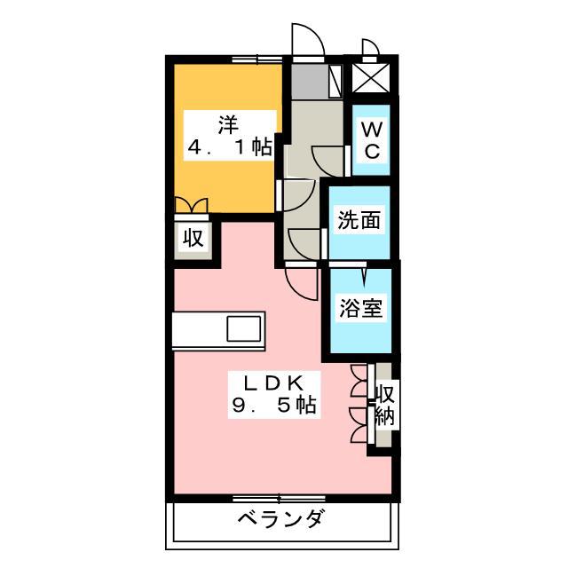 ドルチェ(1LDK/1階)の間取り写真
