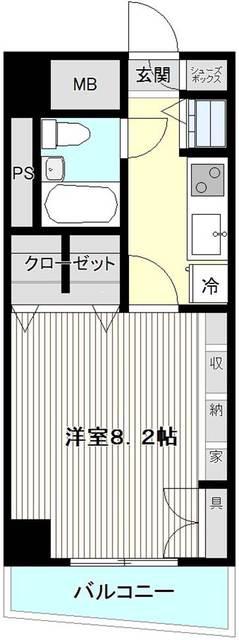 コスモ田端(1K/3階)の間取り写真