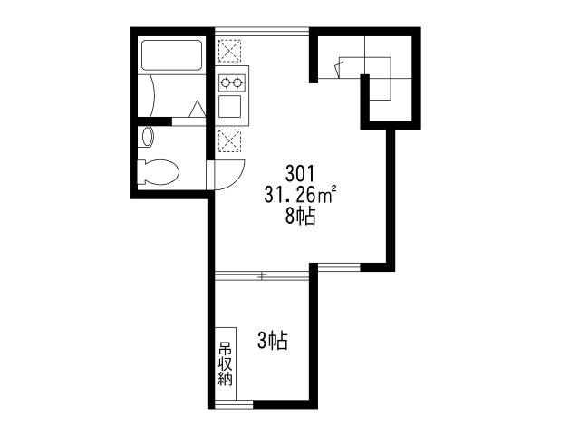 新小岩ALLEYHAUS(1LDK/3階)の間取り写真