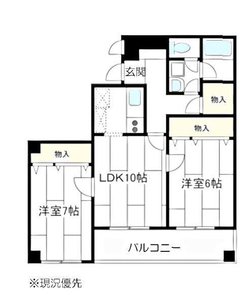 ノール・ルミエール(2LDK/5階)の間取り写真