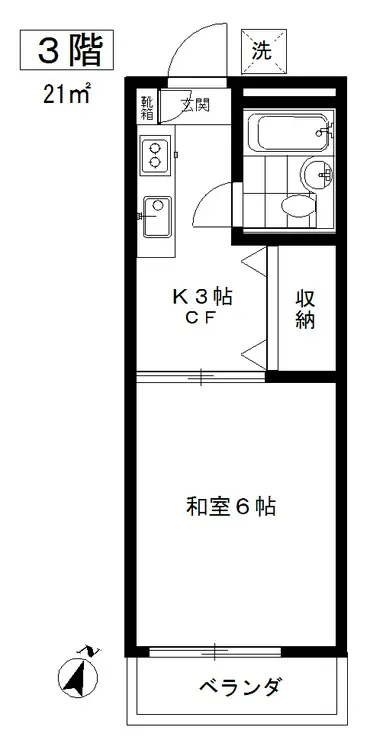 ハイムすみれ 3階階 間取り