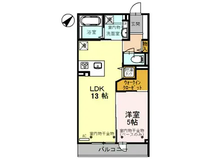 ARC小立野 I(1LDK/3階)の間取り写真