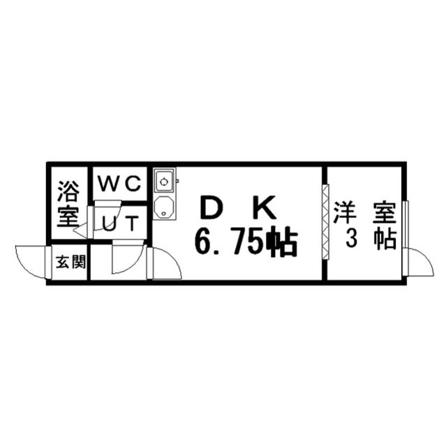 コーポサクラ(1DK/2階)の間取り写真