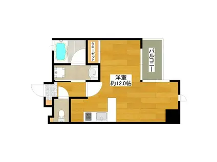 ハイムタケダT9(ワンルーム/4階)の間取り写真