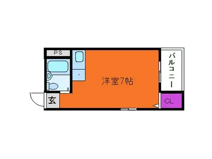 ハウスアイ神崎川(ワンルーム/5階)の間取り写真