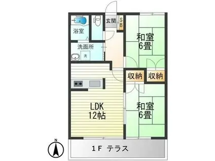 カーサN&T(2LDK/2階)の間取り写真