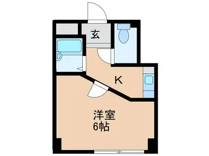 グリーンプラザ谷町弐番館(1K/3階)の間取り写真