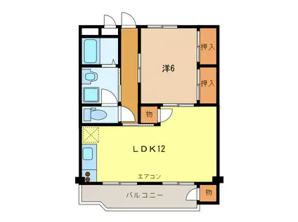 見福ニューハイツ(1LDK/3階)の間取り写真