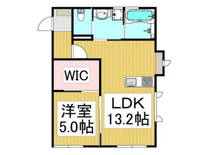 メゾンU宮ノ上(1LDK/1階)の間取り写真