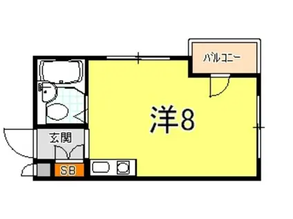 ビバハイツ武庫之荘(ワンルーム/3階)の間取り写真