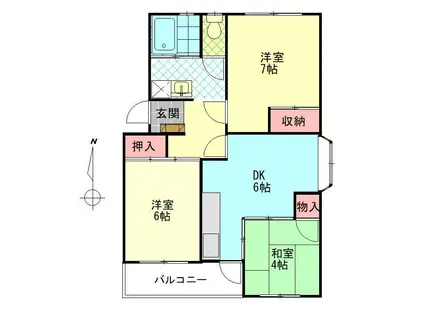 サンハイツヒロセ(3DK/3階)の間取り写真