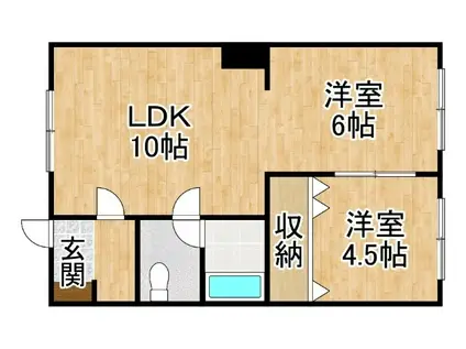 コムニ表参道(2LDK/1階)の間取り写真