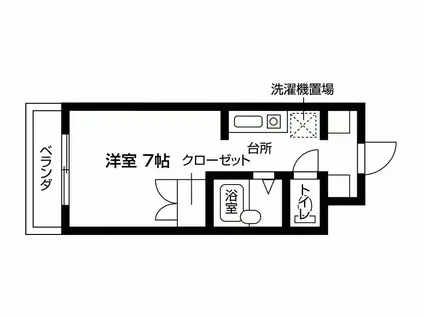 リバーサイド新大阪(1K/9階)の間取り写真