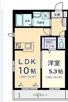 UAHアネックス清水(1LDK/2階)の間取り写真