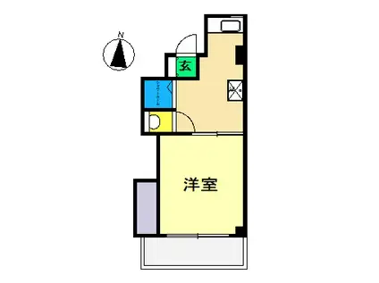 バレーベア北新田(ワンルーム/2階)の間取り写真